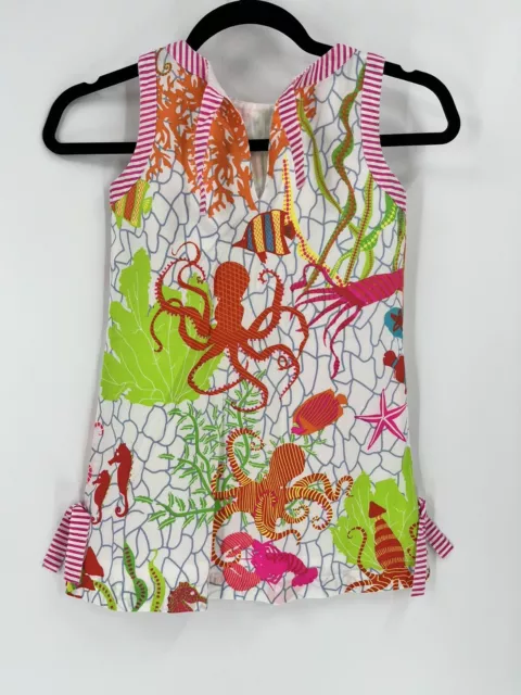 Gretchen Scott Girls Neptune Playground Dress Size 6 Ocean Bright Colors NWT 3