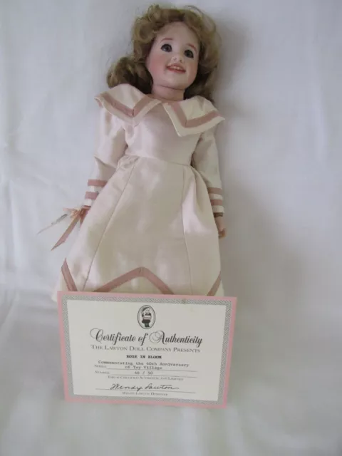 RARE WENDY LAWTON DOLL Rose In Bloom w/ Accessories Limited Edition 46/50 Cert