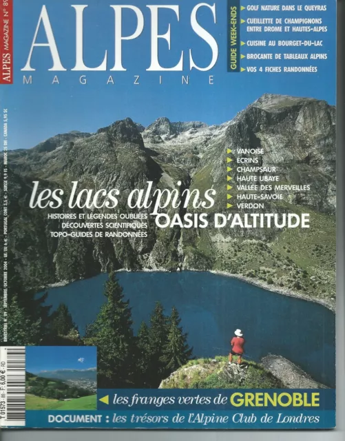 ALPES MAGAZINE n° 89. LACS ALPINS, VANOISE, LES ECRINS, CHAMPSAUR..  BB12