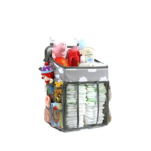 JiA QAQ Hanging Diaper Caddy Organizer,Portable Changing Table Baby Diaper Or...