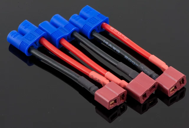 Lot De 4 Adaptateurs Batterie Deans T-Plug Vers Banane 4mm - Mâle Femelle Pour RC FPV LiPo