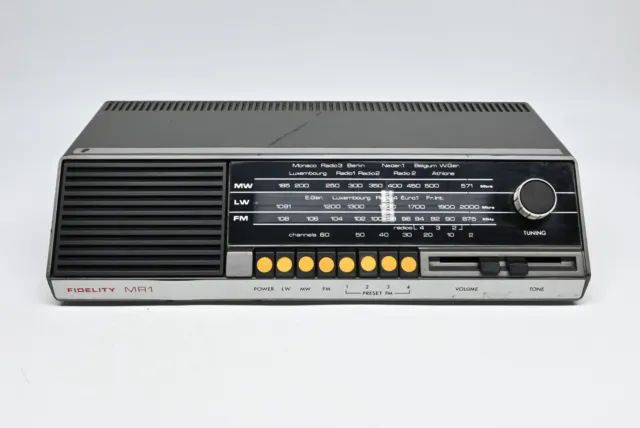 Radio Inalámbrica Fidelity Mediados de Siglo Vintage Retro Años 70 MR1 * Funcionamiento probado *