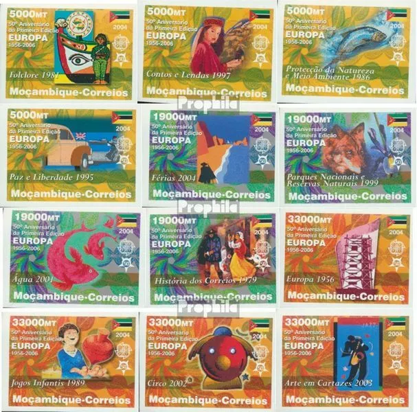 Briefmarken Mosambik 2006 Mi 2853B-2864B postfrisch Fische