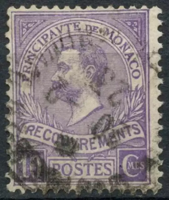 Monaco 1910 SG#D37, 10c Lilac Postage Due Used #E13246