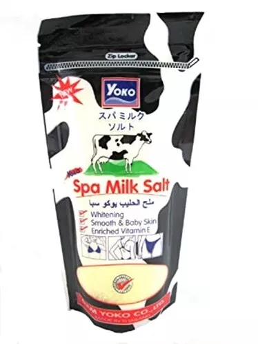 YOKO 300g LARGE Milk Spa Salt Whitening Exfoliating Moisturising Body Scrub