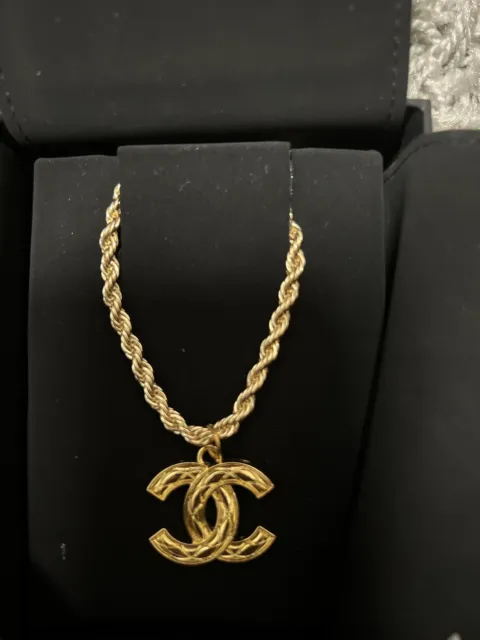 😻CHANEL COCO MARK Charm Necklace Pendant Womans Preloved $277.00 - PicClick