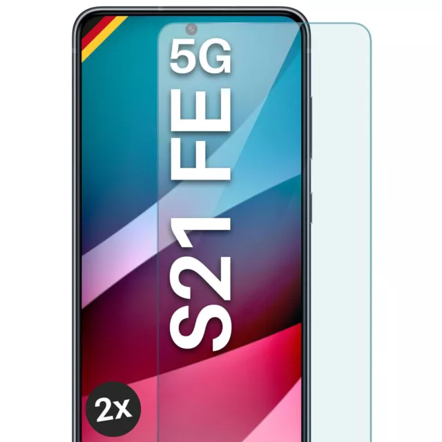 2x Echt Glas für Samsung Galaxy S21 FE 5G Panzerfolie HD Premium Displayschutz