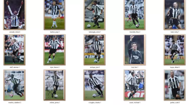 Newcastle United Hand Signed Action Pictures with COA - only £5 Each