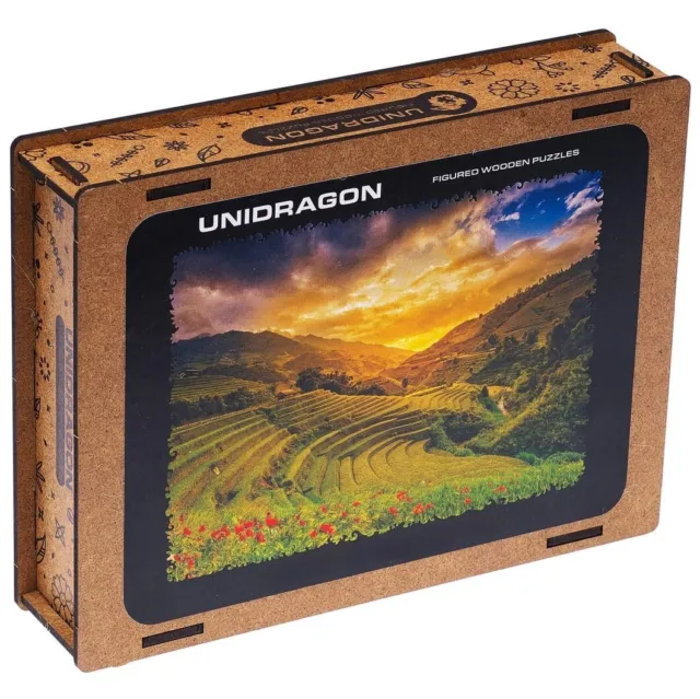 Unidragon Wooden Jigsaw Puzzle ▪︎ Rice Fields ▪︎ Simple Size S 2