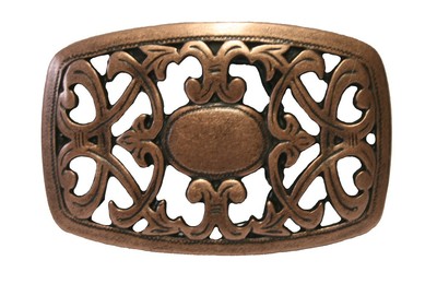LYS Gothique Moyen-âge Boucle de Ceinture Boucle F Ceinture Lys Grand Vieux Cuivre 