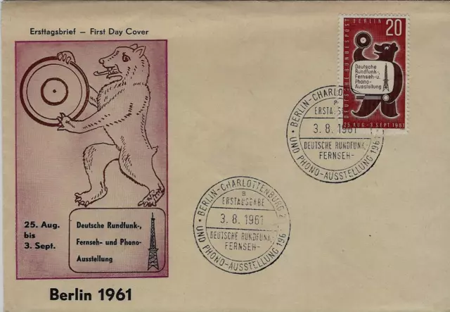 Berlin FDC MiNr 217 (11a) "Deutsche Rundfunk- Fernseh- und Phono-Ausstellung"