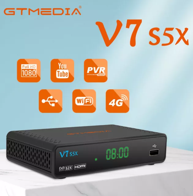 GTMedia V7S5X DVB-S/S2/S2X Satellite Receiver HDTV Decoder PVR HDMI AV+ USB Wifi