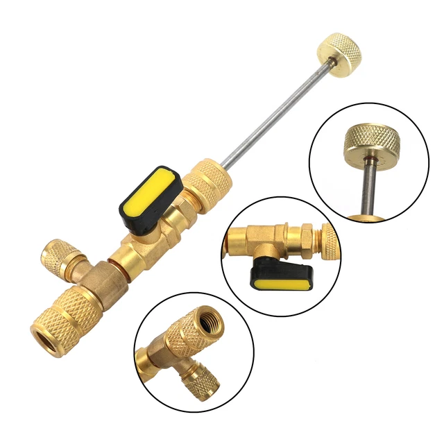 HVAC R22 R410A Outil D'Installation Noyau Valve Double Taille Sae 1/4" Et 5/16"