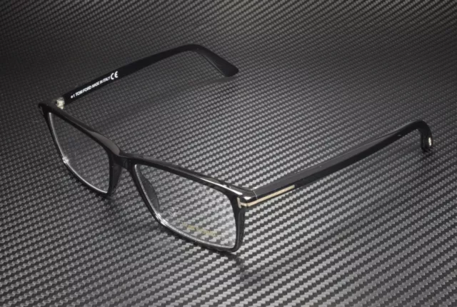 Tom Ford FT5408 001 Shiny Black Clear Lens Plastic 56 mm Men's Eyeglasses