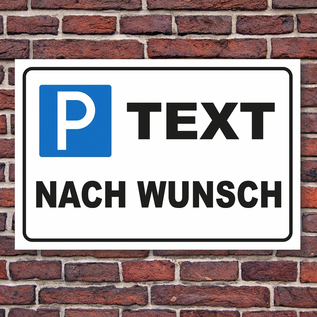 Schild Behindertenparkplatz Individueller Text