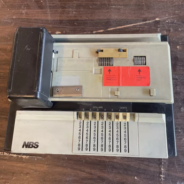Nbs  Model 875 Credit Card Machine Slider Imprinter Up To 99 999.99$
