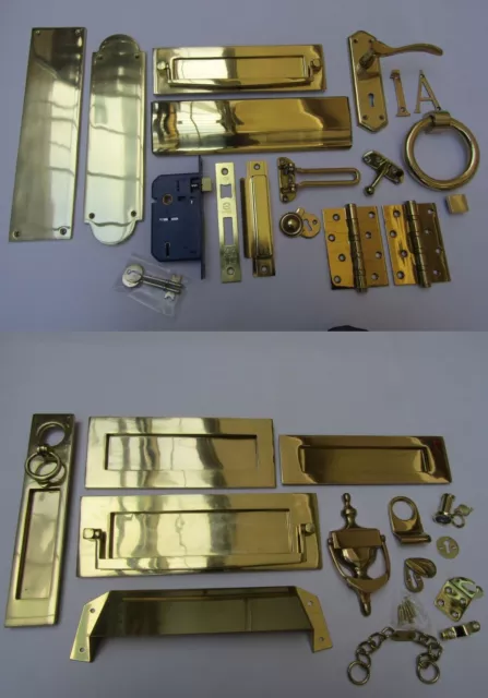 POLISHED BRASS  -Door furniture main front entrance traditional Accessories