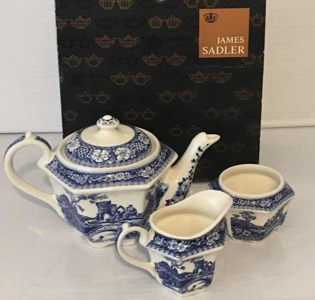 VINTAGE JAMES SADLER Afternoon Tea Set Teapot Milk Jug Sugar Bowl £29.