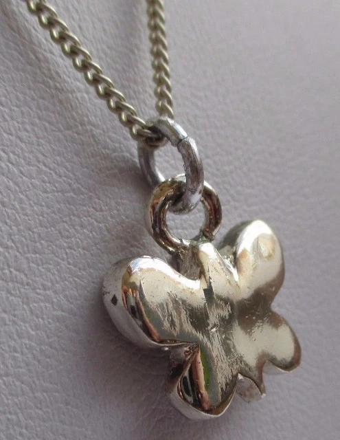 Collier Vintage Argenté Années 90 - Bijou Fantaisie Discret - Occasion Très Bon état