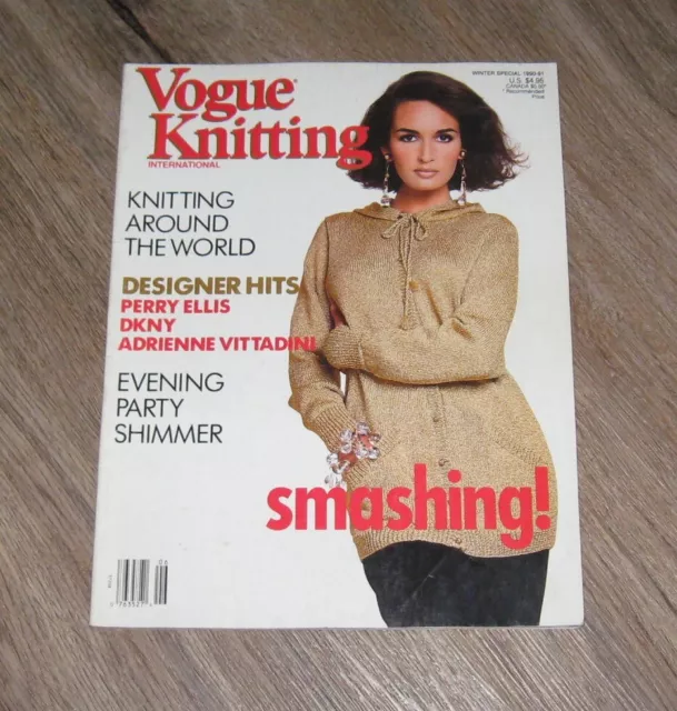 Vogue Knitting magazine Winter Special 1990-91 patterns SKYLINE Sweater