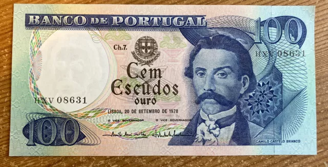 Portugal Banknote. 100 Escudos. Dated 1978. P169b. Unc.