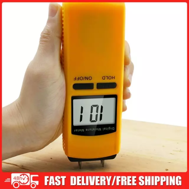 Moisture Meter Digital Damp Detector ABS with LCD Display for Wood Wall Concrete