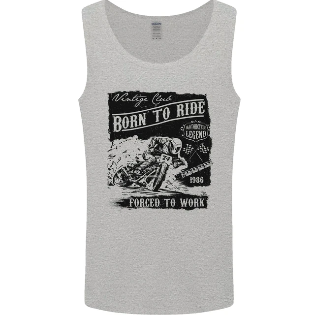 Cafe Racer Biker Motorcycle Motorbike Mens Vest Tank Top