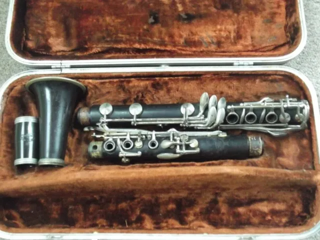 Pedler Full Boehm Clarinet for restoration, wooden body, composite barrel