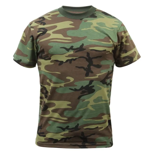 Rothco 8777 Mens Woodland Camo Short Sleeve T-Shirt (Choose Sizes)