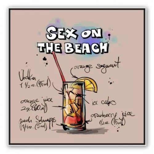 Sex on the Beach Mixology Car Vinyl Sticker - SELECT SIZE