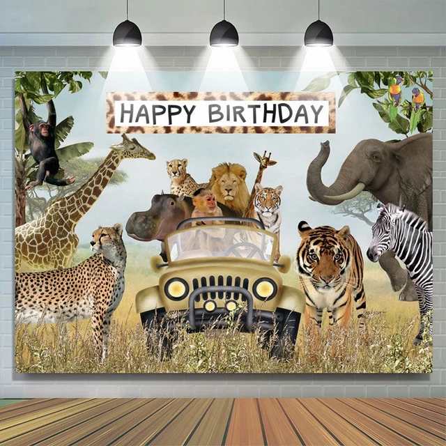 4th Birthday Card For Boys Girls - Jungle Anials - Happy Birthday Card - View #4