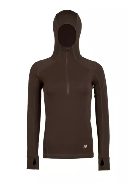 First Lite Women's Kiln Hoodie, Merino Wool 1/4 Zip M Midweight 250 Pullover