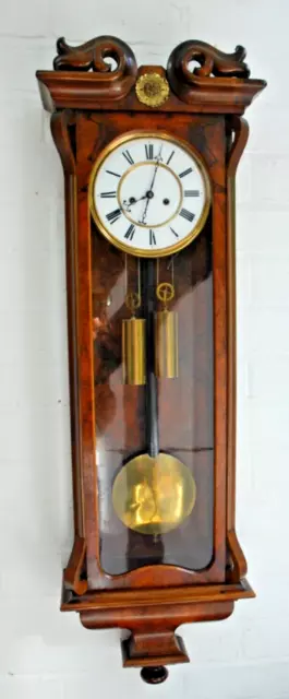 Large Double Weight Vienna regulator wall clock Early 19c Lenzkirch Camerer Kuss