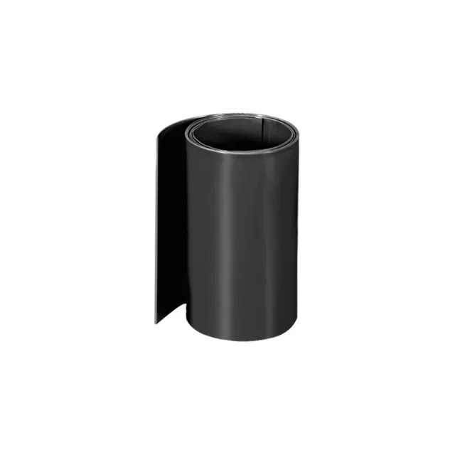PVC Thermorétractable Tube 80mm Plat Largeur Enveloppe pour Trois 18650 1 M Noir
