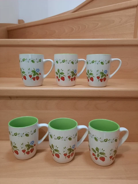 Lot De 5 Tasses à Thé Touraine Geneviève Lethu - Vintage Beige - Céramique