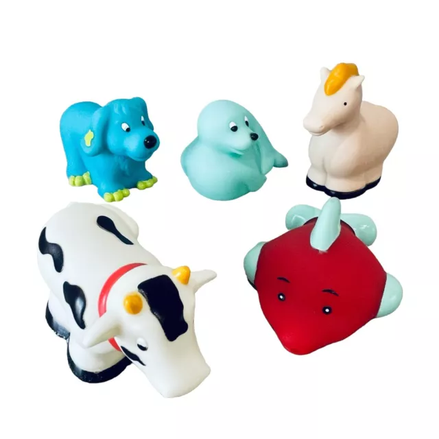 Battat Bath Buddies Squirters Lot 4 Animal Bath Toys Seal Dog Cow Fish 1 Horse