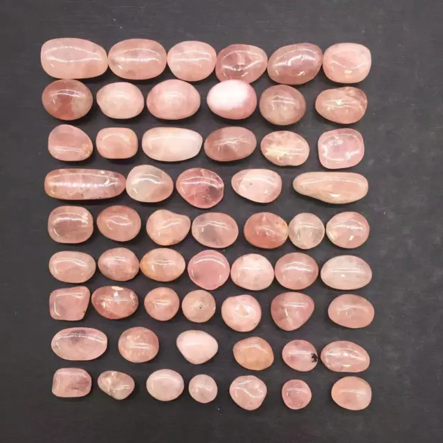Natural Madagascar Pink/Rose Quartz Crystal Tumbled Stone Healing Decorate 57PCS