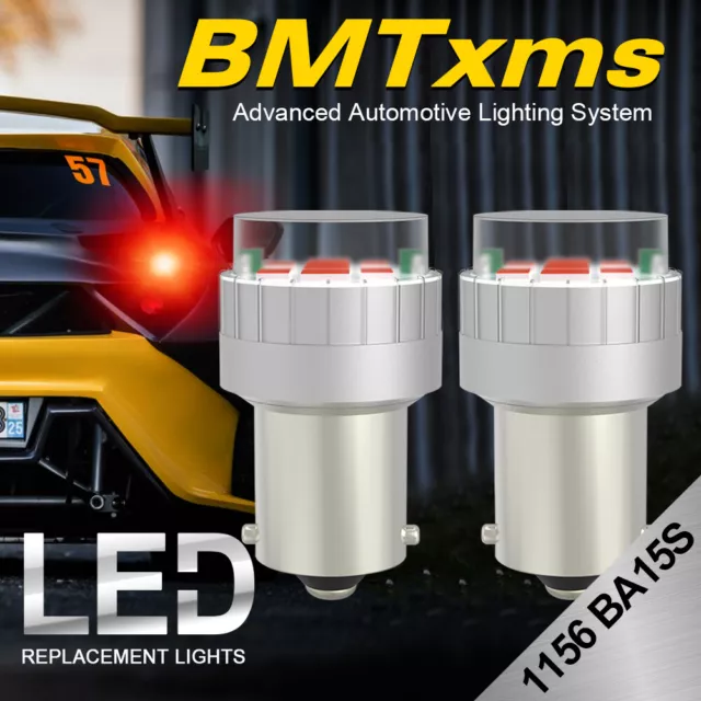 1156 7506 LED Brake Tail Stop Parking Light Bulbs Red for Audi BMW VW Mercedes