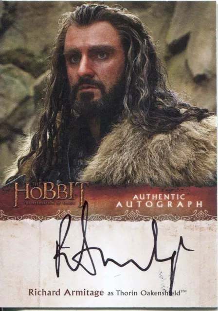 The Hobbit Desolation Of Smaug Autograph Card Richard Armitage as Thorin