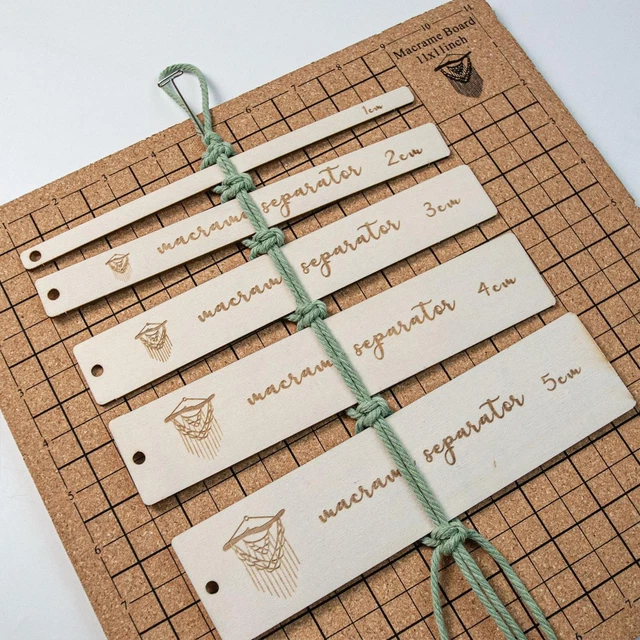 Outil de séparation en macramé en bois, 5 pièces, outil de motif en macramé,