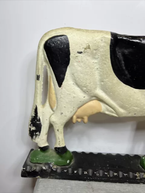 Cow Cast Iron Heavy Door Metal Stopper Vintage Collectable., 2