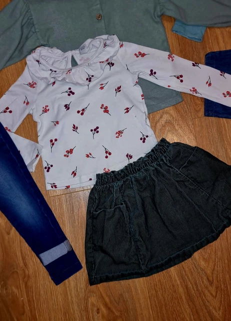 #3 Large Bundle Of Girls Clothes Age 2-3 Years Outfits Dungarees Dress Skirt 3