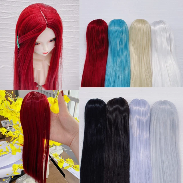 Dolls Accessories Long Straight Hair Wigs for 1/3 1/4 1/6 BJD Doll DIY 9 Colors