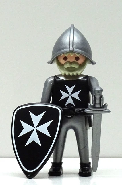 Monaco Cavaliere Bianco Giallo Tedesco Playmobil Per Chierica Crociato Monaco Cavaliere Bianco Giallo Tedesco Playmobil Per Chierica Crociato