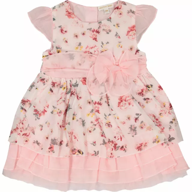 Robe florale rose Mintini bébé fille 6 et 12 mois