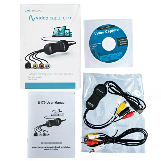 DIGITNOW USB Video Capture Card Device Converter, Easy to Use Capture - OPEN BOX