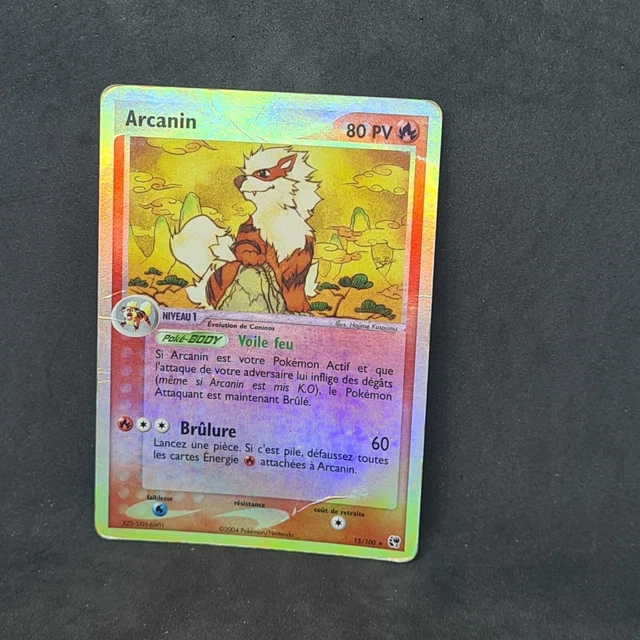 Pokemon Card ARCANINE 15/100 Rare Block EX Sandstorm FR Reserve