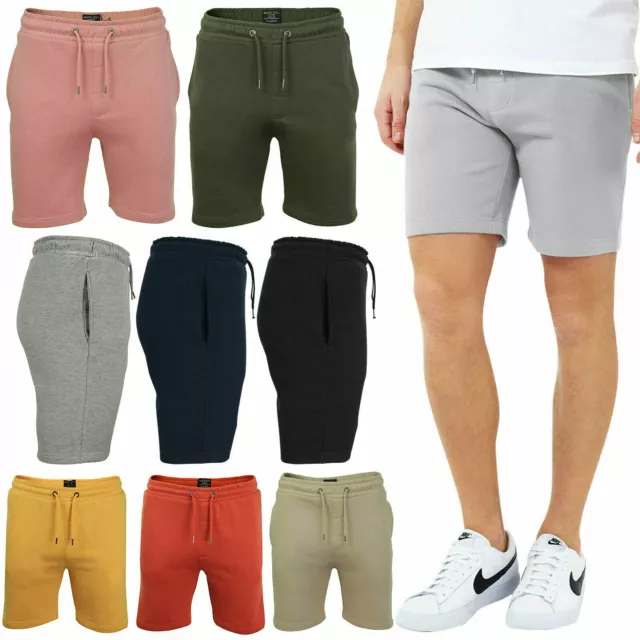 Mens Shorts Running Joggers Gym Elasticated Jersey Bottoms Boys Pockets NEW