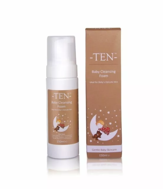 TEN Baby Cleansing Foam 150ml Delicate Wash Babies Bath Time Skin Care