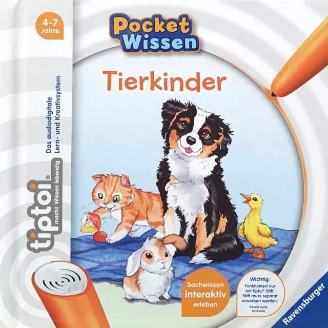 tiptoi Buch Pocket Wissen Ravensburger - Tierkinder